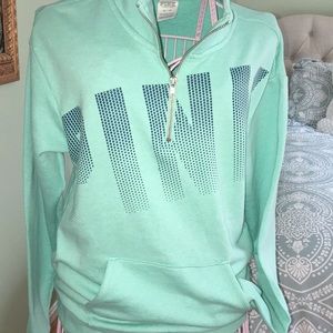 PINK 1/4 zip sweatshirt